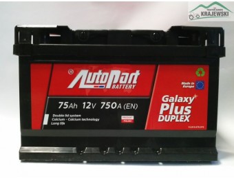 Akumulator 75Ah12V750A Autopart Galaxy Plus Duplex